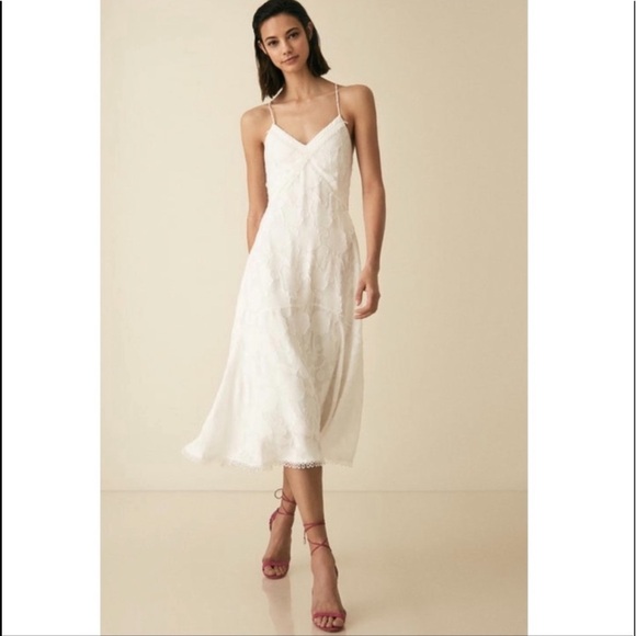 Reiss Ania Lace Dress in White. - Picture 1 of 12